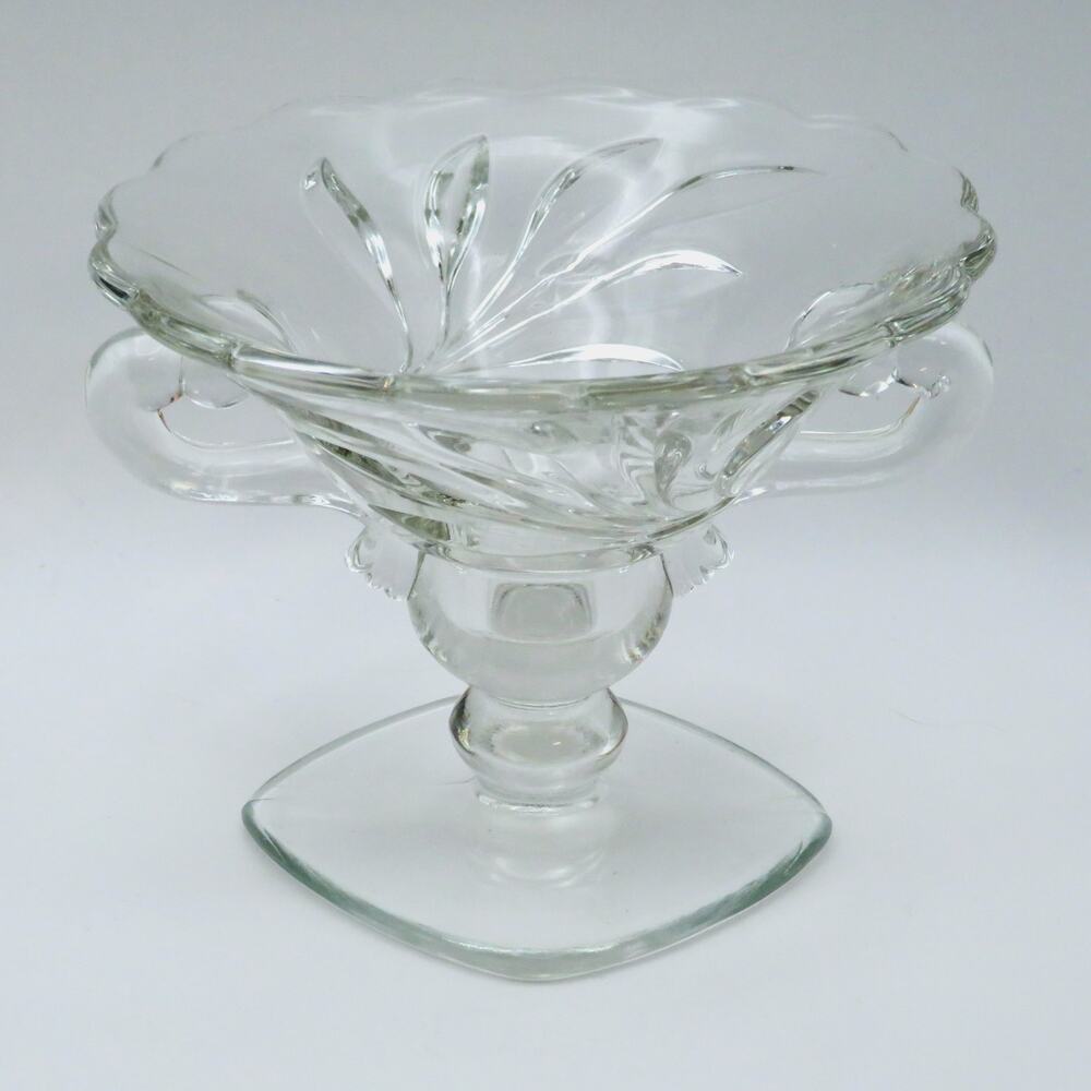Vintage Indiana Glass Willow Clear Taper Candleholder Single Light Candlestick